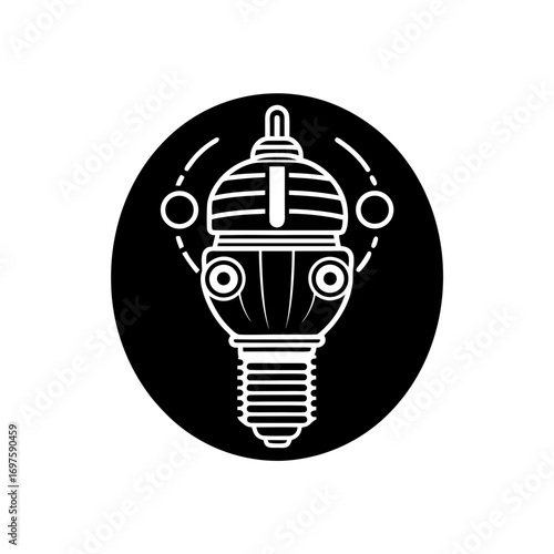 bionic implants vector monotone icon 