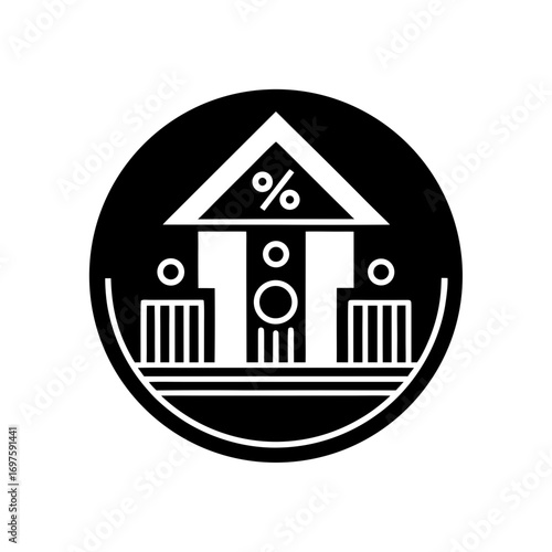 interest rates vector monotone icon 