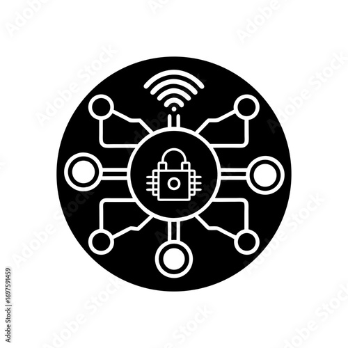 internet of things vector monotone icon 