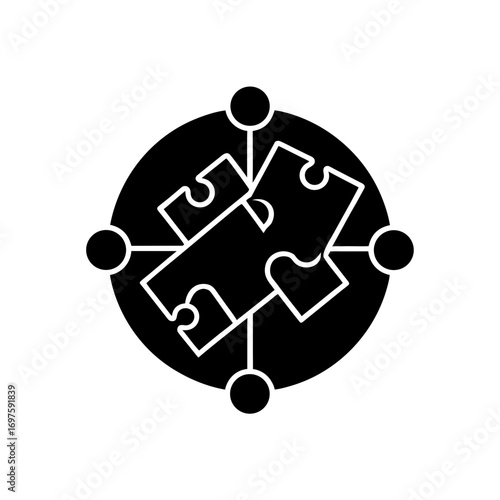 problem solving vector monotone icon 