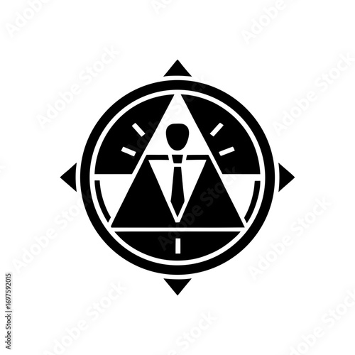 risk management vector monotone icon 