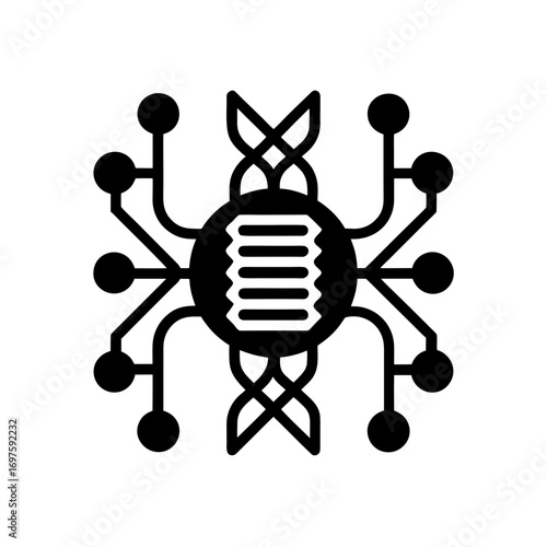synthetic biology vector monotone icon 