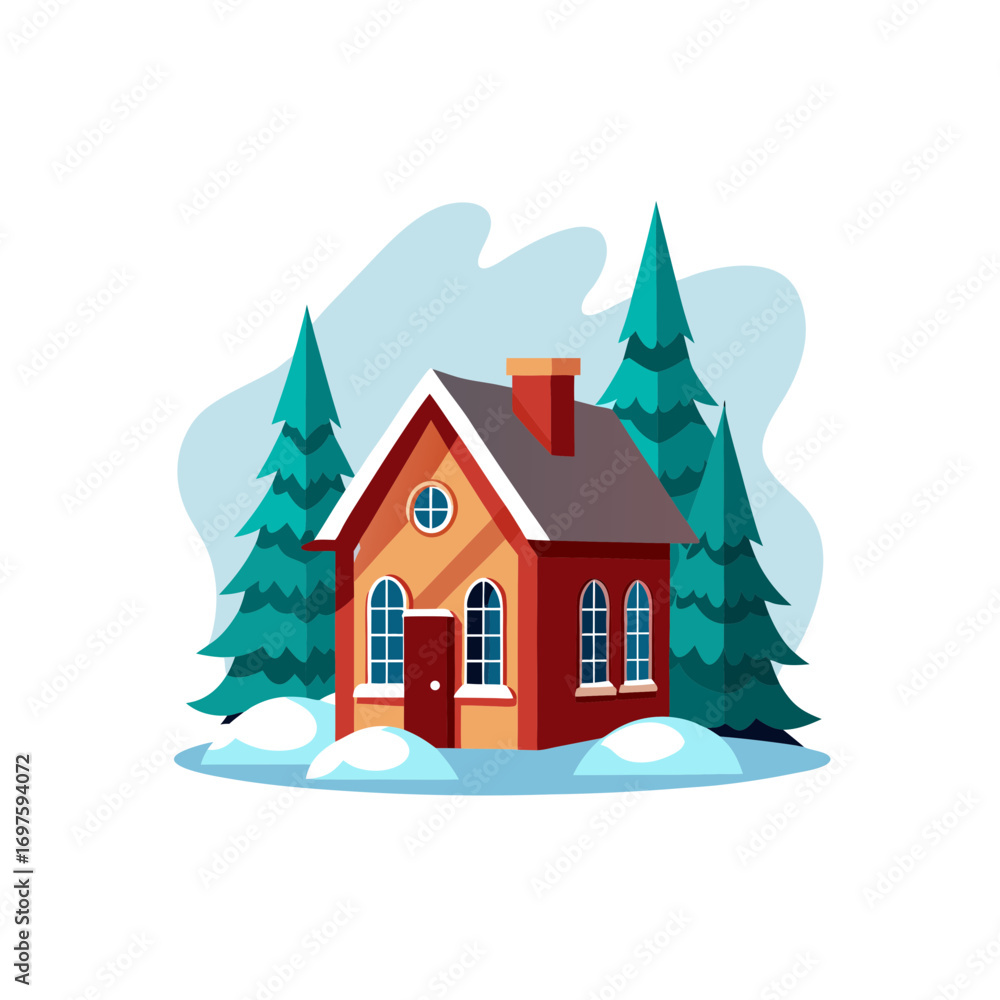 Naklejka premium house on background for vector