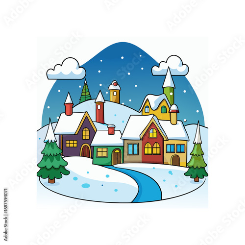 house in the snow