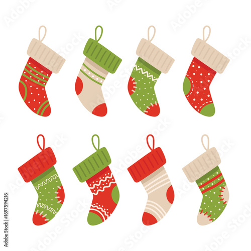 christmas socks seamless pattern