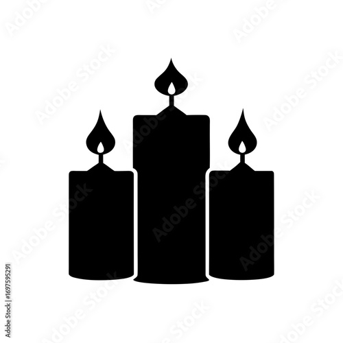 burning candle vector illustration
