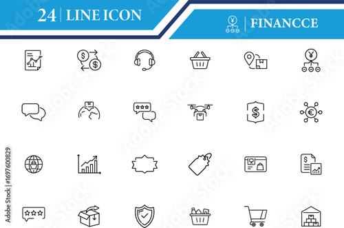 Finance Icon Business Vector Outline