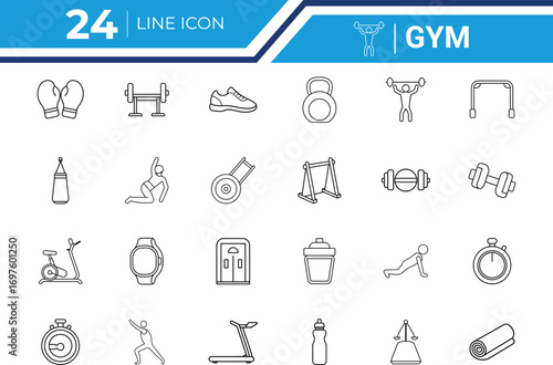 Gym Outline Icon Vector Design