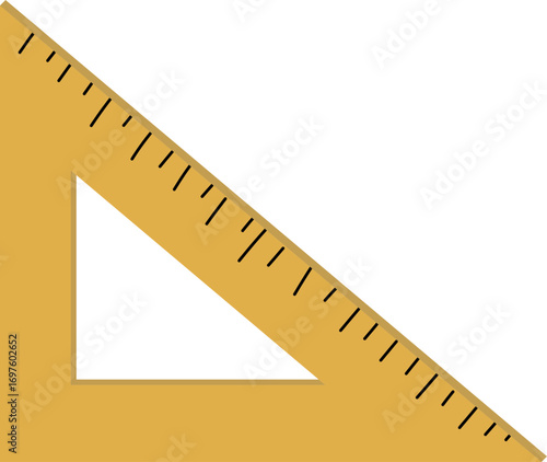 triangular ruler vector minimalist editable color