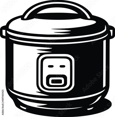 hand drawn rice cooker vector illustration