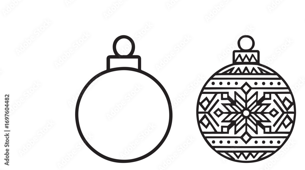 Fototapeta premium set of christmas decorations