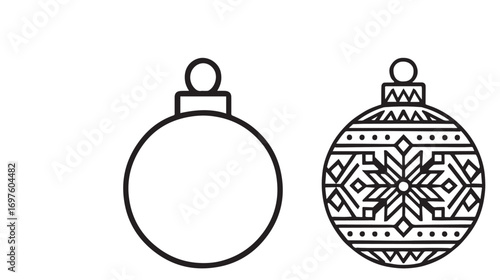set of christmas decorations