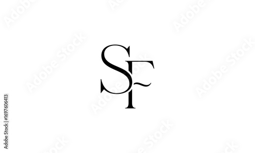 SF initial letters, monogram logo