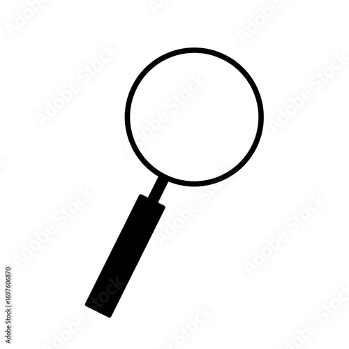 Magnifying glass isolated on white