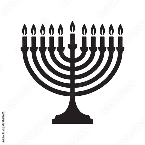 menorah with candles