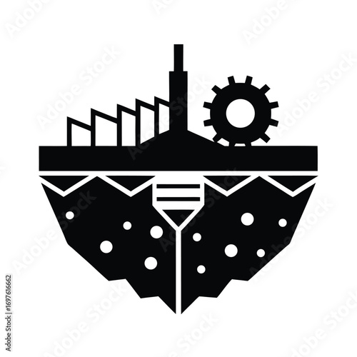 Abstract geotechnical engineering concept background design