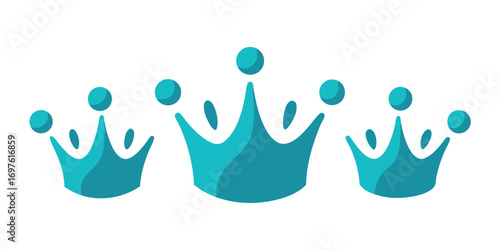 Playful Cat Illustration with Splash Crown Shapes