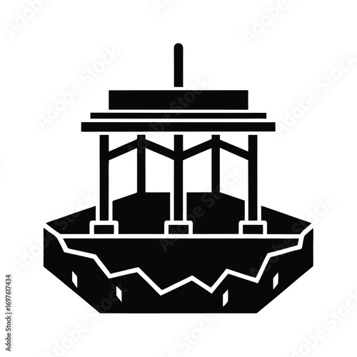 Foundation engineering concept on white background