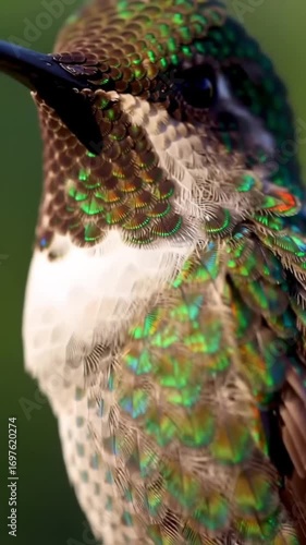 footage vertical video, Close-up of bird feathers