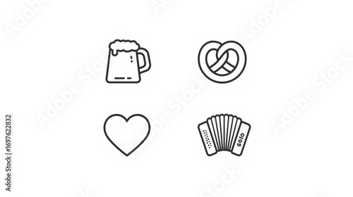 Oktoberfest Beer Cheers Sticker with Sparkles – German Festival Toast Vector
