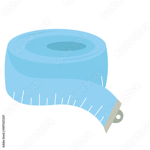 Measuring Tape Roll for Sewing and Tailoring Illustration