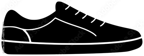 black sneaker side view clip art preview