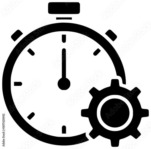 time illustration clock silhouette stopwatch logo business icon day outline timer alarm date symbol minute watch calendar deadline fast shape and vector graphic background