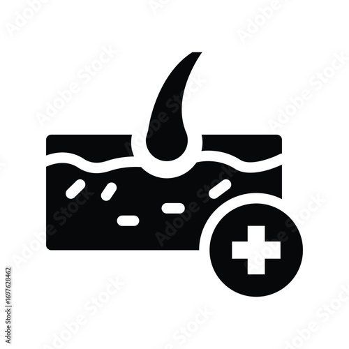 dermatology glyph icon illustration vector graphic.eps