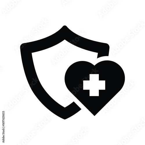 health insurance glyph icon illustration vector graphic.eps