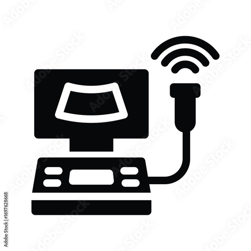 ultrasound glyph icon illustration vector graphic.eps