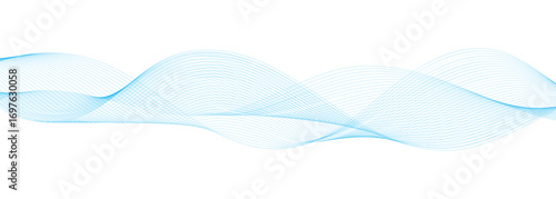 Blue minimalist abstract background featuring wavy gray lines on a white backdrop creating a smooth and elegant pattern design for modern and creative Wavy line with flowing curves. Seamless pattern