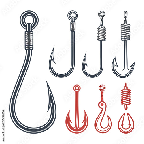Elegant Create Bold Stroke Fishing Hook Creative Visual