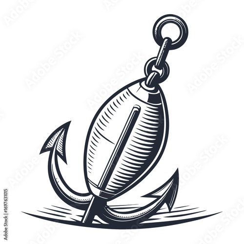 Create Bold Stroke Fishing Sinker Weight Premium Digital Asset Great for Commercial Projects