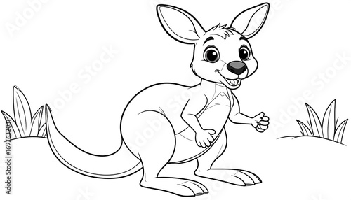 Cute kangaroo cartoon
