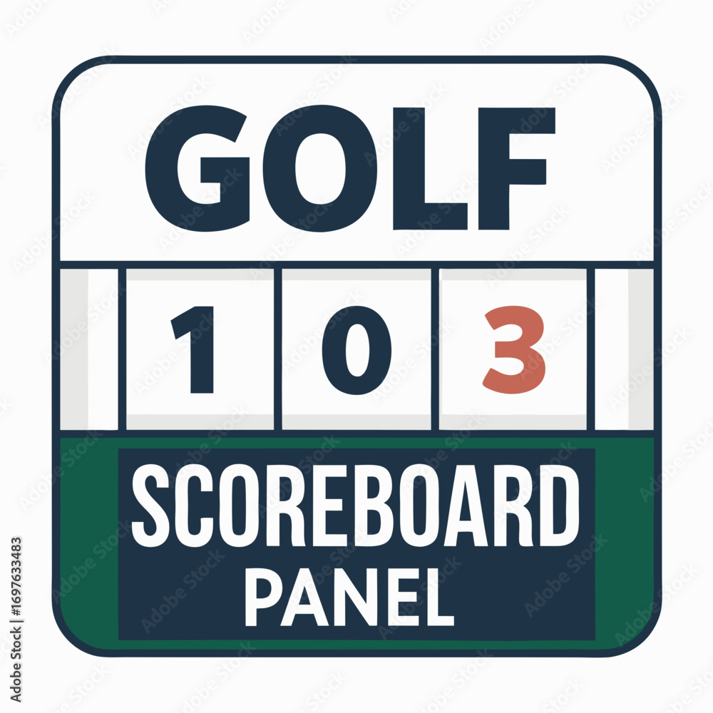 Fototapeta premium Create Bold Stroke Golf Scoreboard Panel Premium Digital Asset Suitable for Design