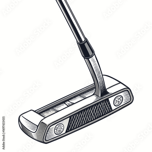 Depicting Create Bold Stroke Golf Putter Club Whit Elegant Professional Photo