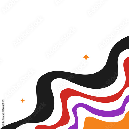 Halloween Abstract Corner Illustration