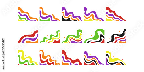 Halloween Abstract Corner Illustration
