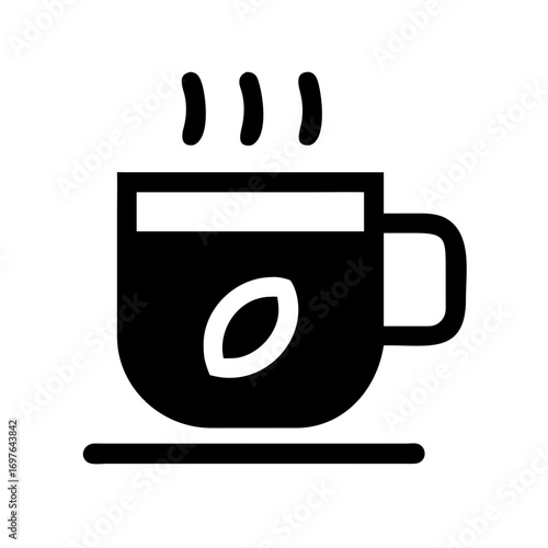 Minimal Coffee Cup To-Go Icon Illustration