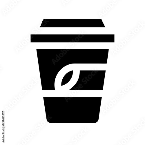 Minimal Coffee Cup To-Go Icon Illustration