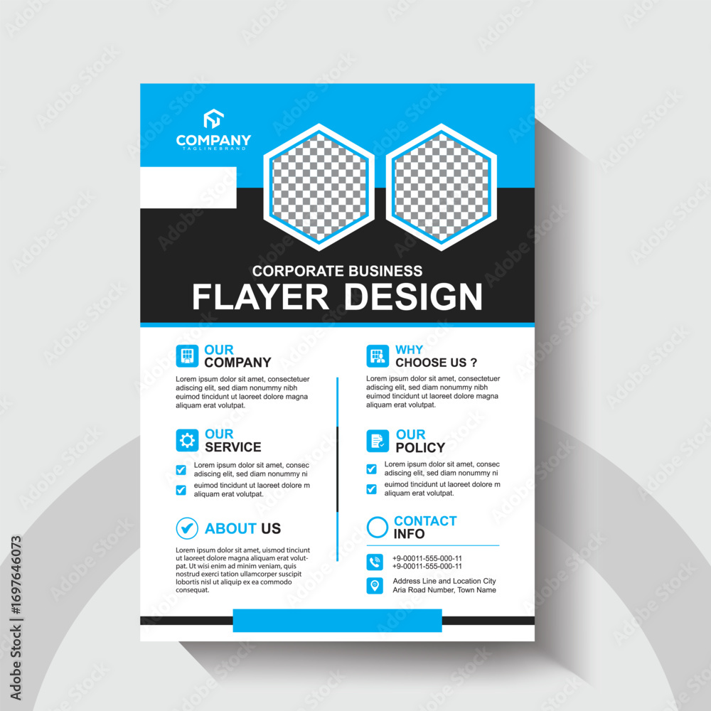 Obraz premium Modern Corporate Flyers and Brochure. Clean and Professional Editable Business Templates.
