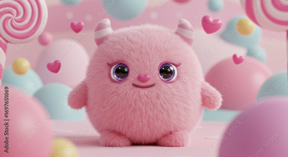 Fototapeta premium Pink Monster