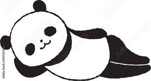 寝ころがるパンダ