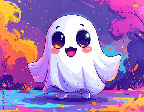 halloween ghost in the woods