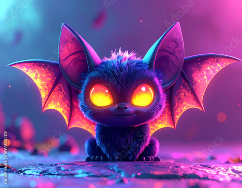halloween background with bat and bats