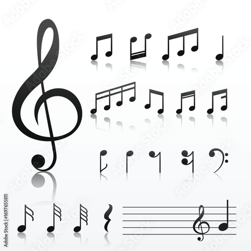 Gold Sixteenth Music Note Images 