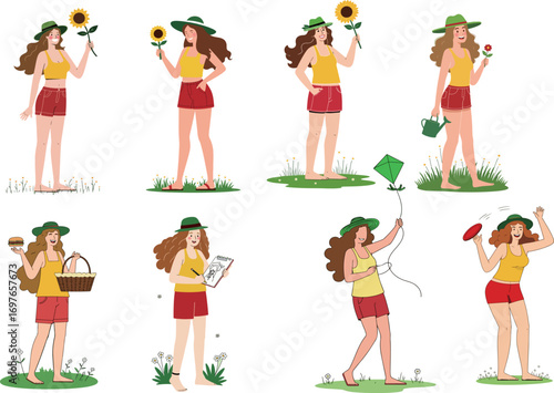 Girl Enjoying Summer Activities
