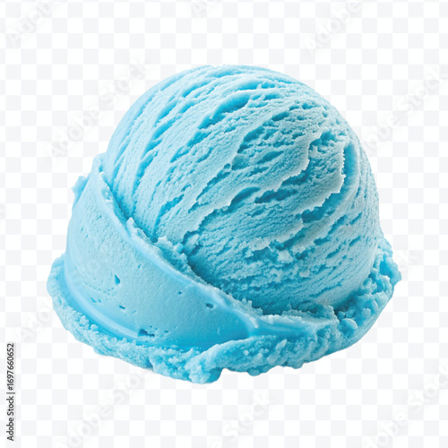 realistic delicious scoop of  vanilla ice cream in in different color style isolated on transparent background