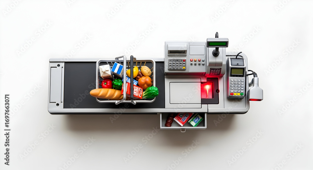 Fototapeta premium Baby Girls kitchen toys