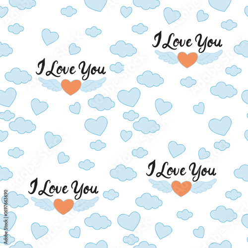 seamless pattern with clouds